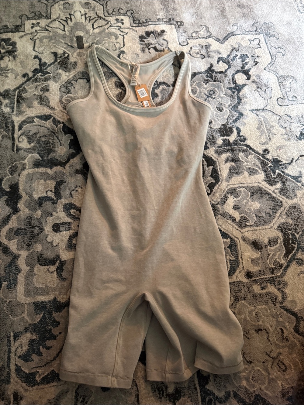 SKIMS Outdoor Basics Tank Bodysuit in Stone